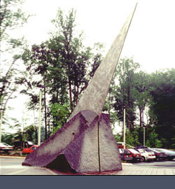 1989 Granite and stainless steel, 12'h x 40'l x30'w